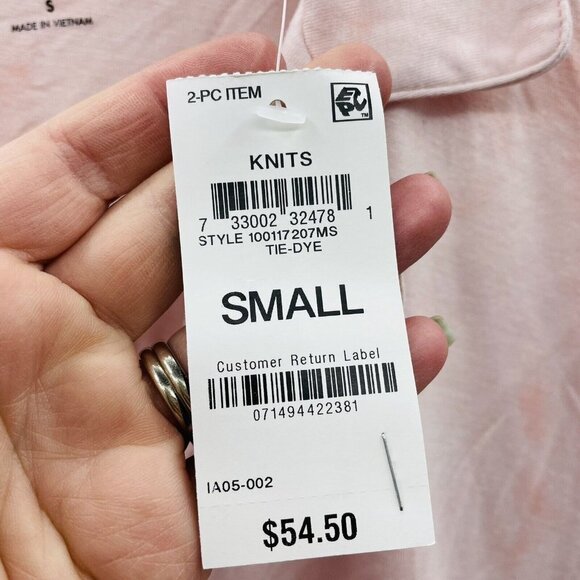 INC International Concepts Womens Small Tie Dye Heavenly Soft Pajama Top 1324 - Picture 6 of 7